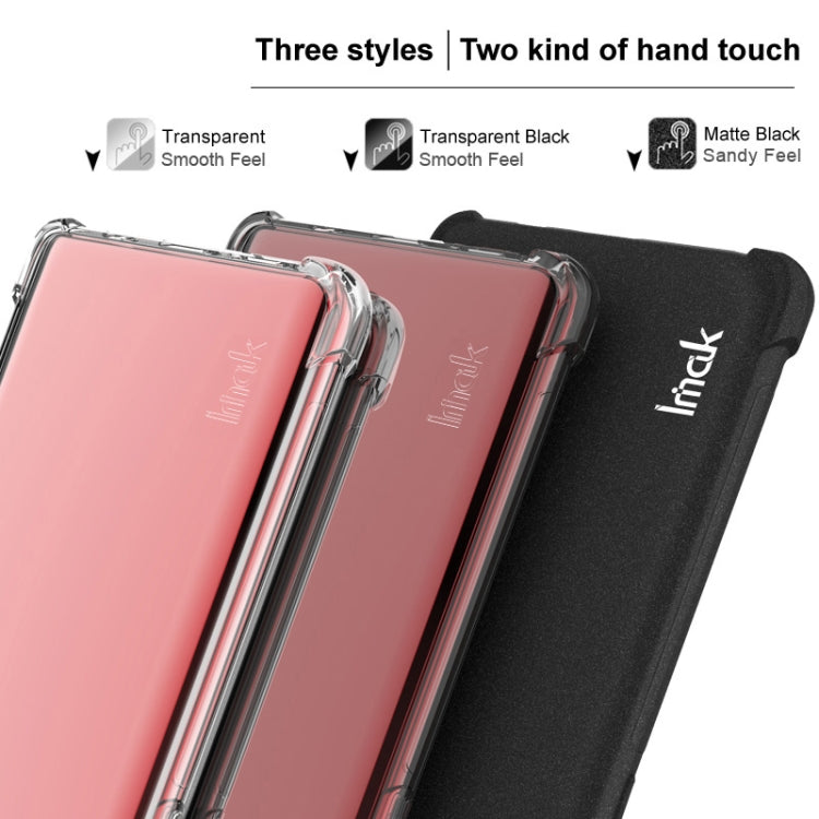 For iPhone 16e imak Shockproof Airbag TPU Phone Case(Transparent Black) - iPhone 16e Cases by imak | Online Shopping UK | buy2fix