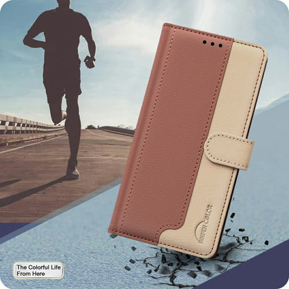 For Samsung Galaxy S25 Ultra 5G Color Matching RFID Anti-theft Leather Phone Case(Brown) by buy2fix