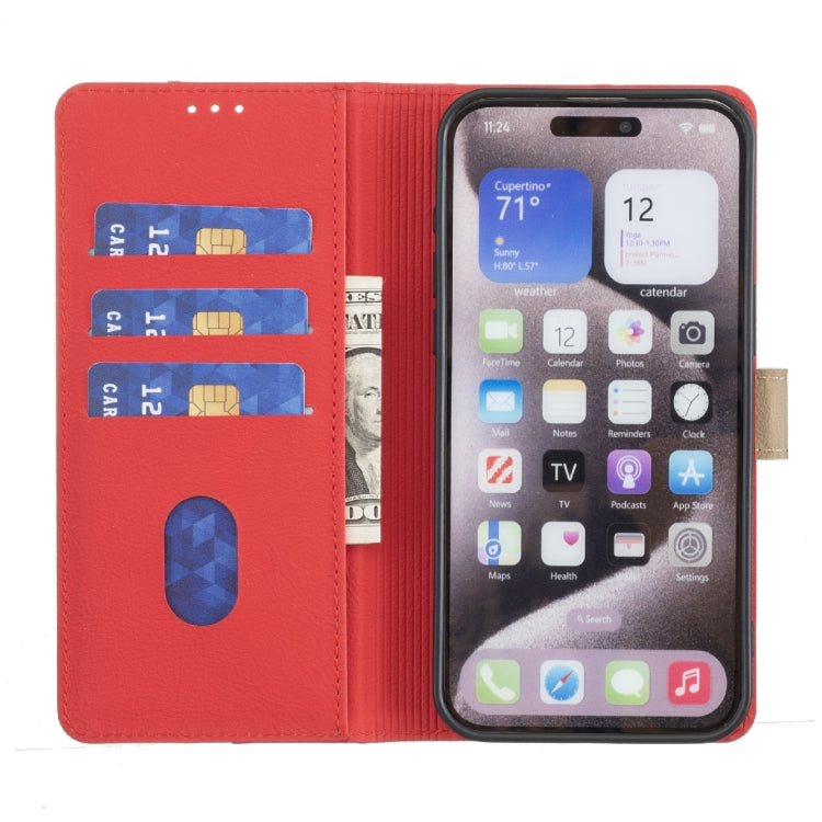 For Samsung Galaxy S25 Ultra 5G Color Matching RFID Anti-theft Leather Phone Case(Red) by buy2fix