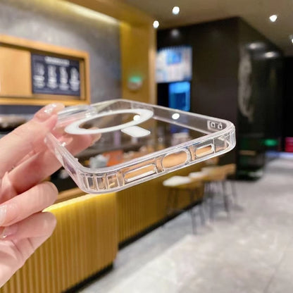 For iPhone 16 Pro Large Hole Camera MagSafe Magnetic Clear Acrylic TPU Case(Transparent) by buy2fix