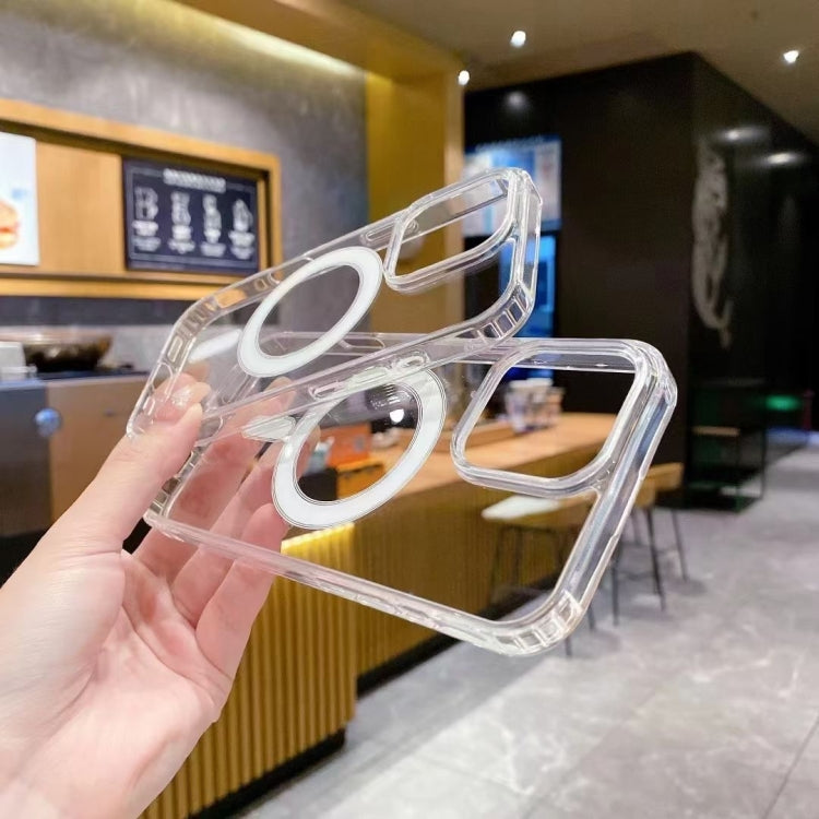 For iPhone 16 Pro Large Hole Camera MagSafe Magnetic Clear Acrylic TPU Case(Transparent) by buy2fix