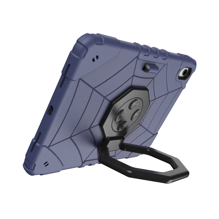 For iPad 2025 / 2022 Spider Turntable Handle Stress Relief Tablet Case(Navy Blue Black) - iPad 2025 / 2022 Cases by buy2fix | Online Shopping UK | buy2fix