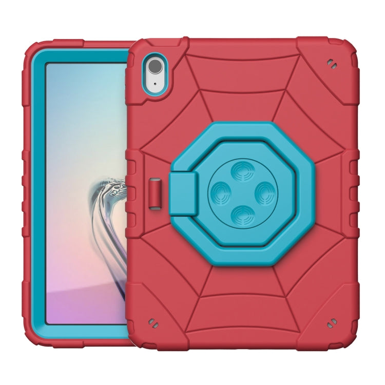 For iPad 2025 / 2022 Spider Turntable Handle Stress Relief Tablet Case(Red Blue) - iPad 2025 / 2022 Cases by buy2fix | Online Shopping UK | buy2fix