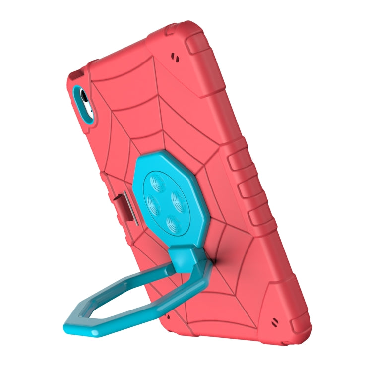 For iPad 2025 / 2022 Spider Turntable Handle Stress Relief Tablet Case(Red Blue) - iPad 2025 / 2022 Cases by buy2fix | Online Shopping UK | buy2fix