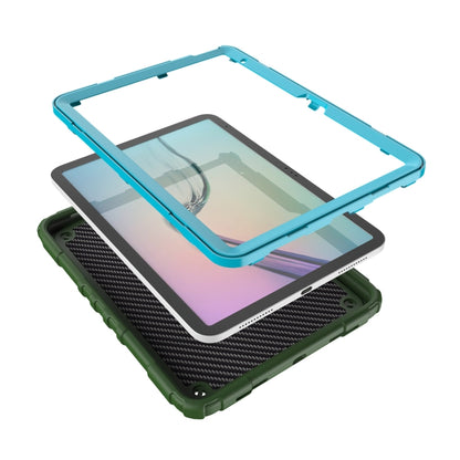 For iPad 2025 / 2022 Spider Turntable Handle Stress Relief Tablet Case(Army Green Blue) - iPad 2025 / 2022 Cases by buy2fix | Online Shopping UK | buy2fix