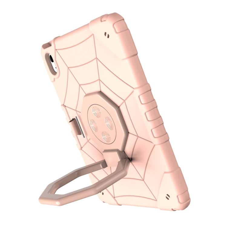 For iPad 2025 / 2022 Spider Turntable Handle Stress Relief Tablet Case(Rose Gold) - iPad 2025 / 2022 Cases by buy2fix | Online Shopping UK | buy2fix