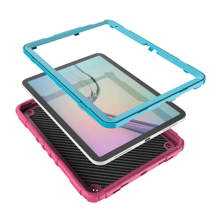 For iPad 2025 / 2022 Spider Turntable Handle Stress Relief Tablet Case(Rose Red Blue) - iPad 2025 / 2022 Cases by buy2fix | Online Shopping UK | buy2fix