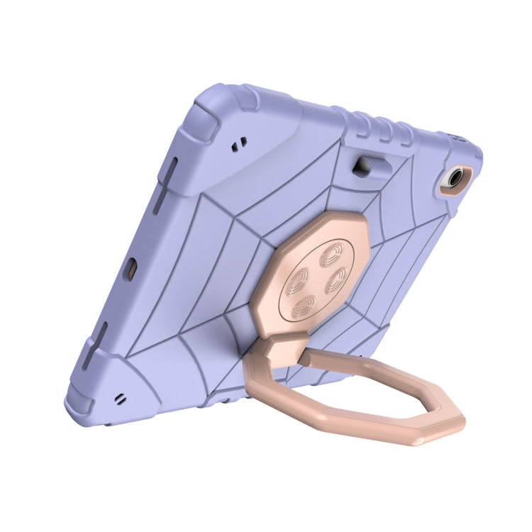 For iPad 2025 / 2022 Spider Turntable Handle Stress Relief Tablet Case(Purple Gold) - iPad 2025 / 2022 Cases by buy2fix | Online Shopping UK | buy2fix