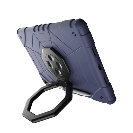 For iPad 10.2 2021 / 2020 / 2019 Spider Turntable Handle Stress Relief Tablet Case(Navy Blue Black) - iPad 10.2 Cases by buy2fix | Online Shopping UK | buy2fix