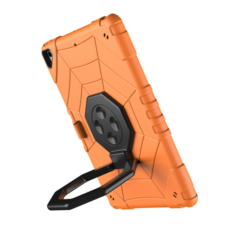 For iPad 10.2 2021 / 2020 / 2019 Spider Turntable Handle Stress Relief Tablet Case(Orange Black) - iPad 10.2 Cases by buy2fix | Online Shopping UK | buy2fix
