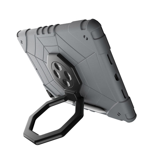 For iPad 10.2 2021 / 2020 / 2019 Spider Turntable Handle Stress Relief Tablet Case(Grey Black) - iPad 10.2 Cases by buy2fix | Online Shopping UK | buy2fix