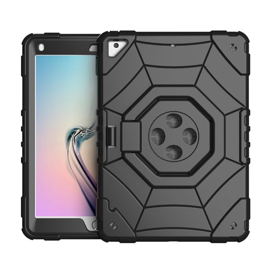 For iPad 9.7 2018 / Air / Air 2 Spider Turntable Handle Stress Relief Tablet Case(Black) - iPad Pro 9.7 inch Cases by buy2fix | Online Shopping UK | buy2fix