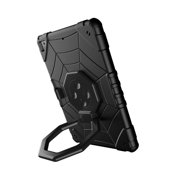 For iPad 9.7 2018 / Air / Air 2 Spider Turntable Handle Stress Relief Tablet Case(Black) - iPad Pro 9.7 inch Cases by buy2fix | Online Shopping UK | buy2fix