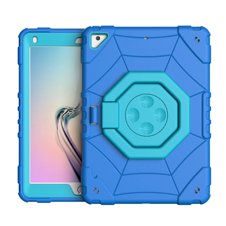 For iPad 9.7 2018 / Air / Air 2 Spider Turntable Handle Stress Relief Tablet Case(Blue) - iPad Pro 9.7 inch Cases by buy2fix | Online Shopping UK | buy2fix