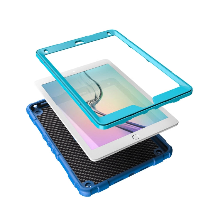 For iPad 9.7 2018 / Air / Air 2 Spider Turntable Handle Stress Relief Tablet Case(Blue) - iPad Pro 9.7 inch Cases by buy2fix | Online Shopping UK | buy2fix