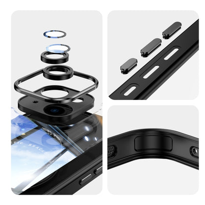 For iPhone 14 360 Holder Magsafe Acrylic Hybrid TPU Phone Case(Black) by buy2fix