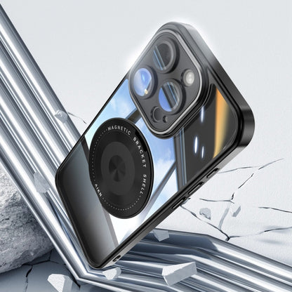 For iPhone 13 Pro Max 360 Holder Magsafe Acrylic Hybrid TPU Phone Case(Black) by buy2fix