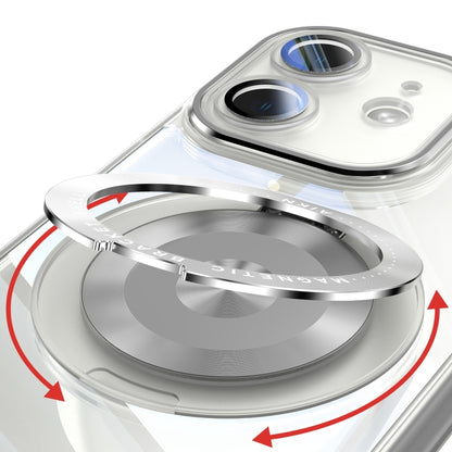 For iPhone 12 360 Holder Magsafe Acrylic Hybrid TPU Phone Case(Frosted White) by buy2fix