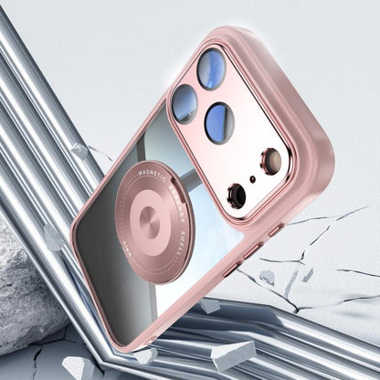 For iPhone 17 Pro Max 360 Holder Magsafe Acrylic Hybrid TPU Phone Case(Pink) - iPhone 17 Pro Max Cases by buy2fix | Online Shopping UK | buy2fix