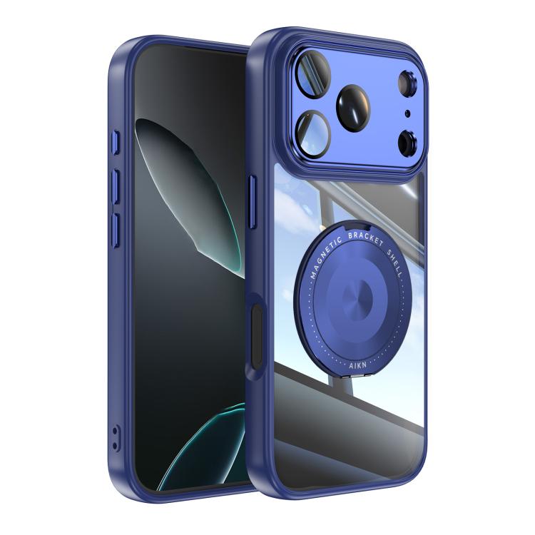 For iPhone 17 Pro Max 360 Holder Magsafe Acrylic Hybrid TPU Phone Case(Blue) - iPhone 17 Pro Max Cases by buy2fix | Online Shopping UK | buy2fix