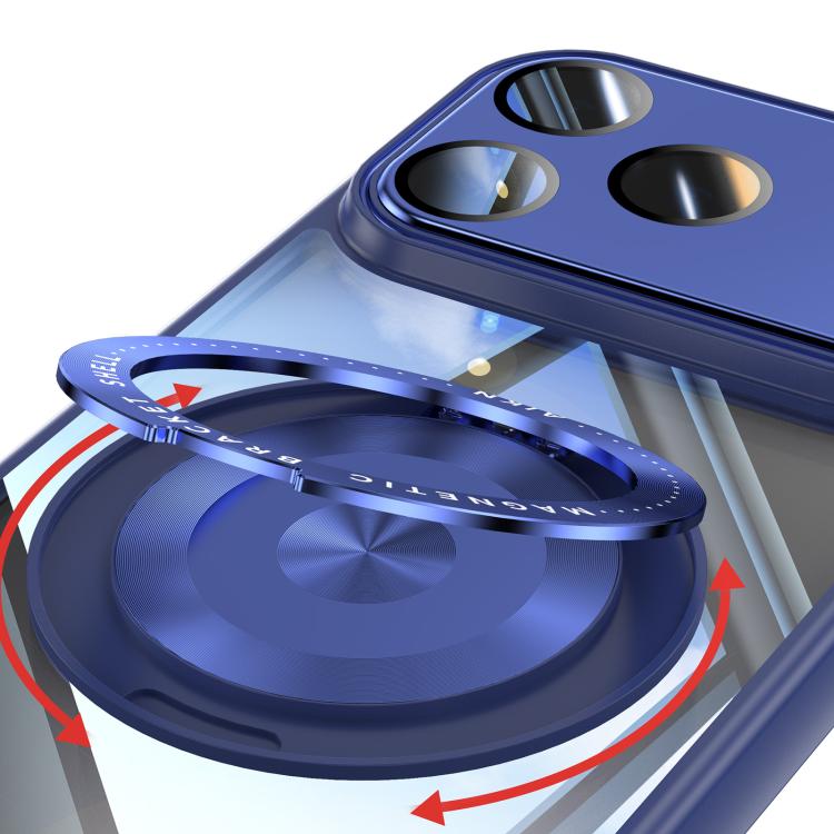 For iPhone 17 Pro Max 360 Holder Magsafe Acrylic Hybrid TPU Phone Case(Blue) - iPhone 17 Pro Max Cases by buy2fix | Online Shopping UK | buy2fix