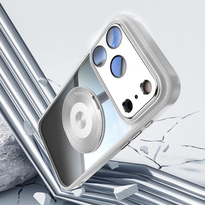 For iPhone 17 Pro 360 Holder Magsafe Acrylic Hybrid TPU Phone Case(Grey) - iPhone 17 Pro Cases by buy2fix | Online Shopping UK | buy2fix