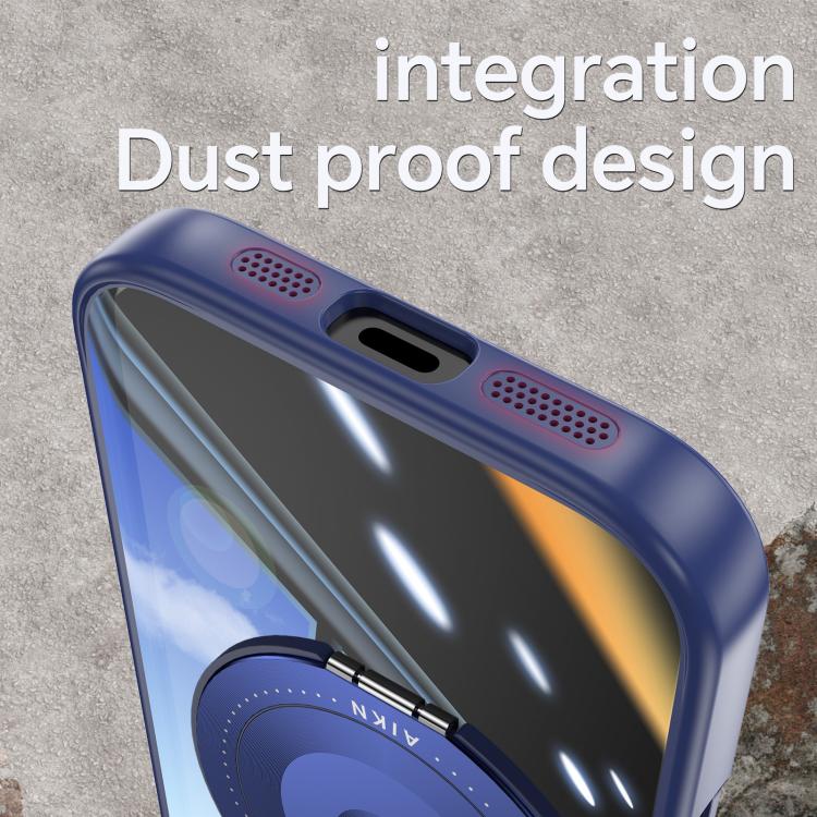 For iPhone 17 360 Holder Magsafe Acrylic Hybrid TPU Phone Case(Blue) - iPhone 17 Cases by buy2fix | Online Shopping UK | buy2fix