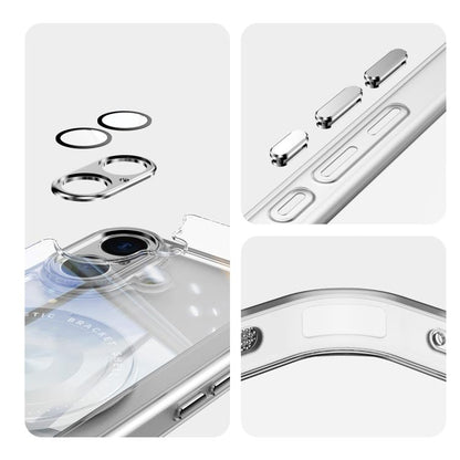For iPhone 17 360 Holder Magsafe Acrylic Hybrid TPU Phone Case(Frosted White) - iPhone 17 Cases by buy2fix | Online Shopping UK | buy2fix