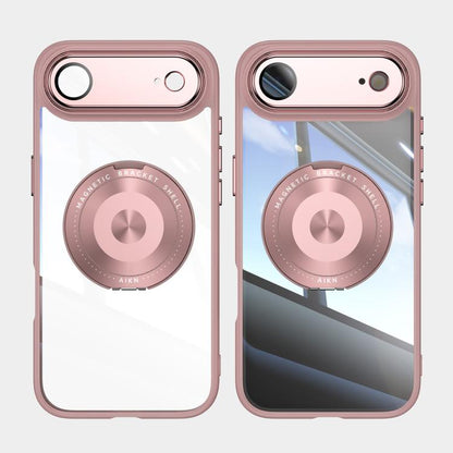 For iPhone Air 360 Holder Magsafe Acrylic Hybrid TPU Phone Case(Pink) - iPhone Air Cases by buy2fix | Online Shopping UK | buy2fix