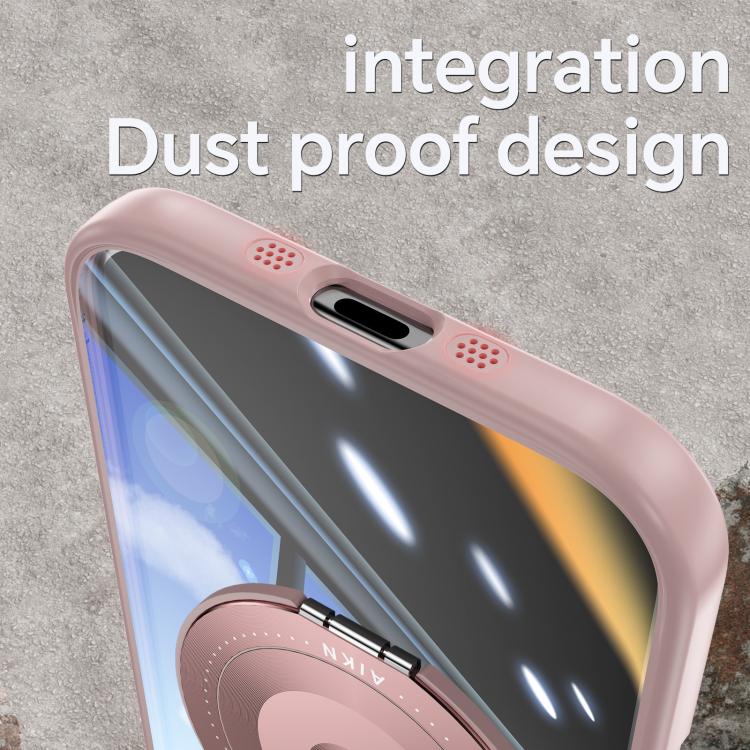 For iPhone Air 360 Holder Magsafe Acrylic Hybrid TPU Phone Case(Pink) - iPhone Air Cases by buy2fix | Online Shopping UK | buy2fix