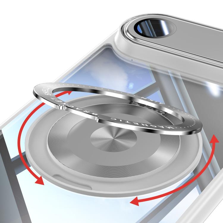 For iPhone Air 360 Holder Magsafe Acrylic Hybrid TPU Phone Case(Grey) - iPhone Air Cases by buy2fix | Online Shopping UK | buy2fix