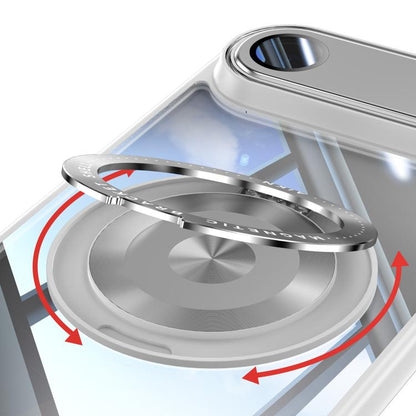 For iPhone Air 360 Holder Magsafe Acrylic Hybrid TPU Phone Case(Grey) - iPhone Air Cases by buy2fix | Online Shopping UK | buy2fix