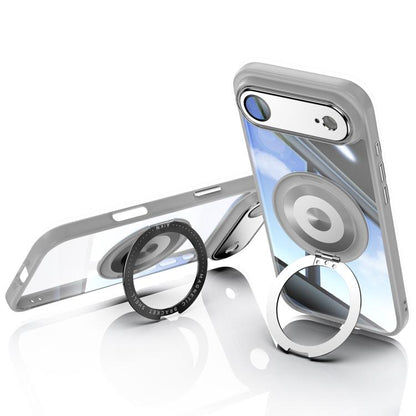 For iPhone Air 360 Holder Magsafe Acrylic Hybrid TPU Phone Case(Grey) - iPhone Air Cases by buy2fix | Online Shopping UK | buy2fix