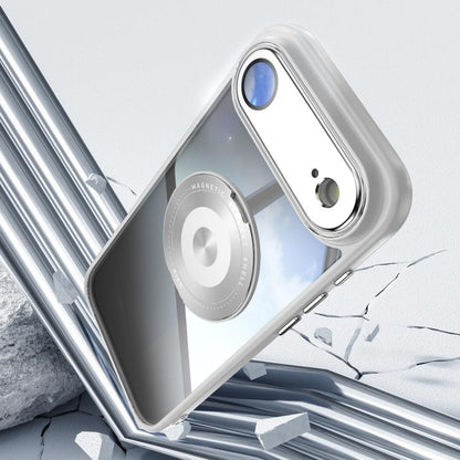 For iPhone Air 360 Holder Magsafe Acrylic Hybrid TPU Phone Case(Grey) - iPhone Air Cases by buy2fix | Online Shopping UK | buy2fix