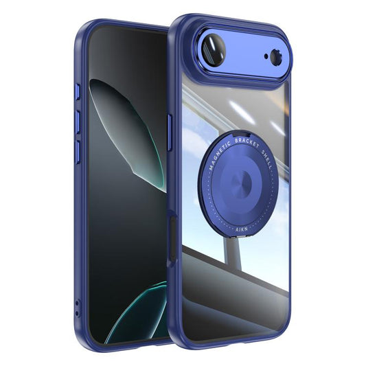 For iPhone Air 360 Holder Magsafe Acrylic Hybrid TPU Phone Case(Blue) - iPhone Air Cases by buy2fix | Online Shopping UK | buy2fix