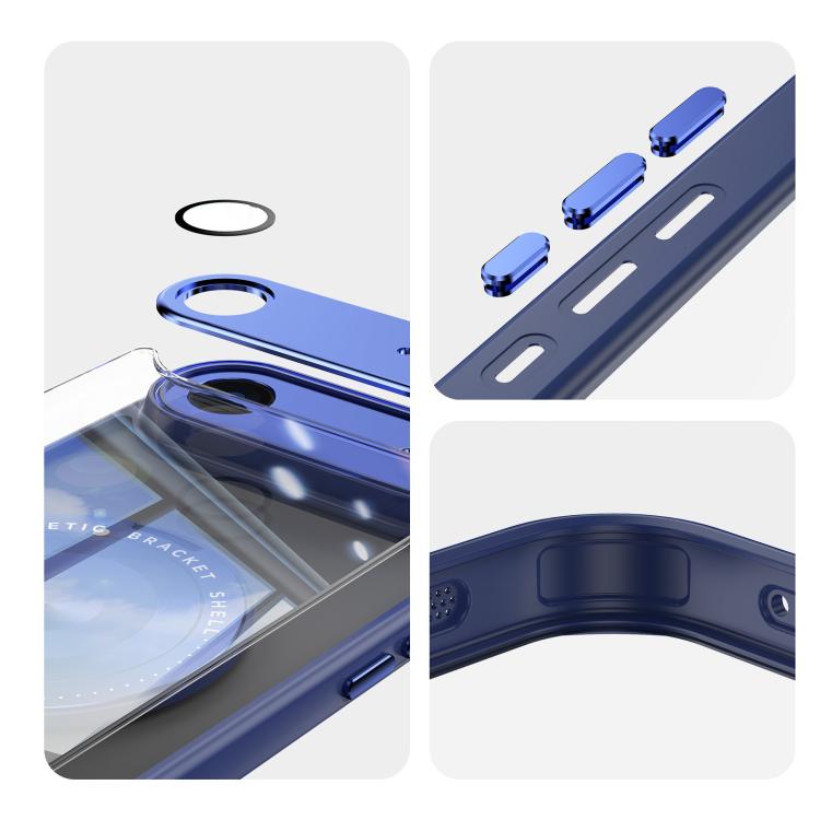 For iPhone Air 360 Holder Magsafe Acrylic Hybrid TPU Phone Case(Blue) - iPhone Air Cases by buy2fix | Online Shopping UK | buy2fix