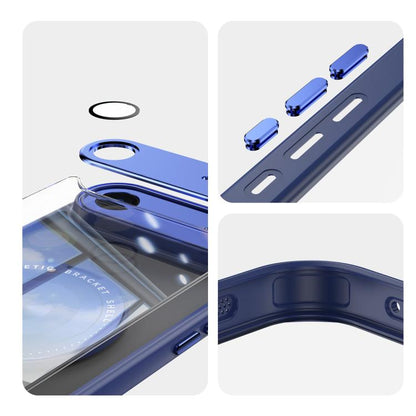For iPhone Air 360 Holder Magsafe Acrylic Hybrid TPU Phone Case(Blue) - iPhone Air Cases by buy2fix | Online Shopping UK | buy2fix