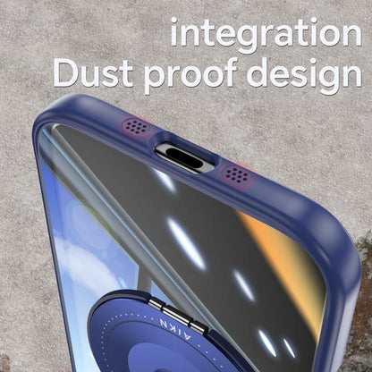 For iPhone Air 360 Holder Magsafe Acrylic Hybrid TPU Phone Case(Blue) - iPhone Air Cases by buy2fix | Online Shopping UK | buy2fix