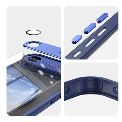 For iPhone Air 360 Holder Magsafe Acrylic Hybrid TPU Phone Case(Blue) - iPhone Air Cases by buy2fix | Online Shopping UK | buy2fix