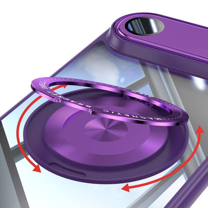 For iPhone Air 360 Holder Magsafe Acrylic Hybrid TPU Phone Case(Purple) - iPhone Air Cases by buy2fix | Online Shopping UK | buy2fix