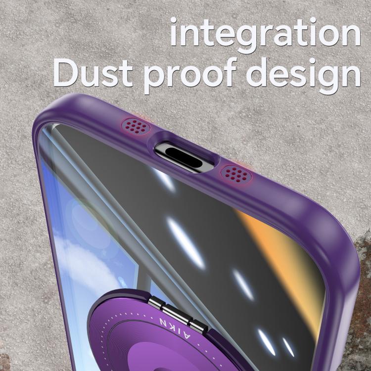 For iPhone Air 360 Holder Magsafe Acrylic Hybrid TPU Phone Case(Purple) - iPhone Air Cases by buy2fix | Online Shopping UK | buy2fix