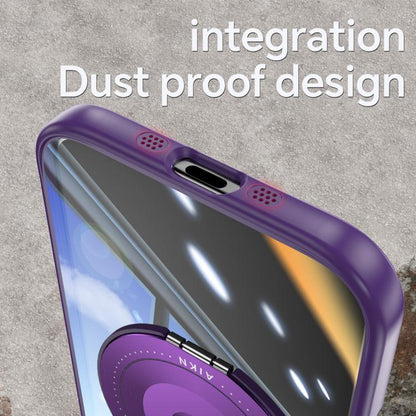 For iPhone Air 360 Holder Magsafe Acrylic Hybrid TPU Phone Case(Purple) - iPhone Air Cases by buy2fix | Online Shopping UK | buy2fix
