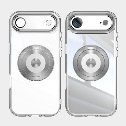 For iPhone Air 360 Holder Magsafe Acrylic Hybrid TPU Phone Case(Frosted White) - iPhone Air Cases by buy2fix | Online Shopping UK | buy2fix