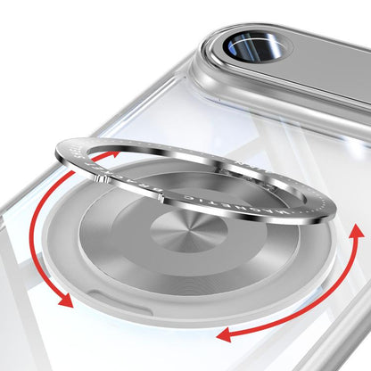 For iPhone Air 360 Holder Magsafe Acrylic Hybrid TPU Phone Case(Frosted White) - iPhone Air Cases by buy2fix | Online Shopping UK | buy2fix