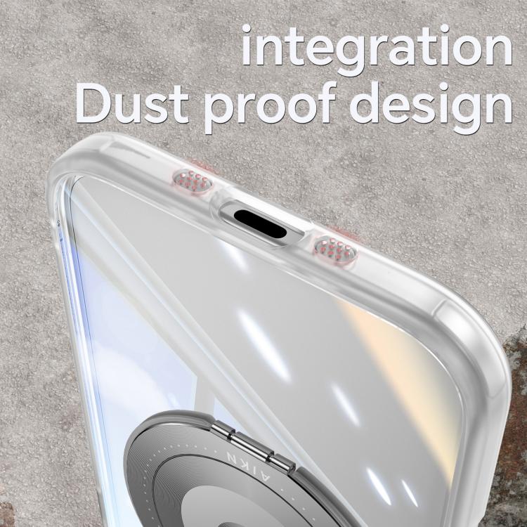 For iPhone Air 360 Holder Magsafe Acrylic Hybrid TPU Phone Case(Frosted White) - iPhone Air Cases by buy2fix | Online Shopping UK | buy2fix