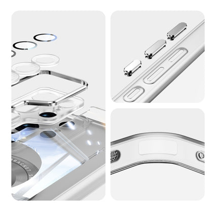 For Samsung Galaxy S23 Ultra 5G 360 Holder MagSafe Acrylic Hybrid TPU Phone Case(Frosted White) - Galaxy S23 Ultra 5G Cases by buy2fix | Online Shopping UK | buy2fix