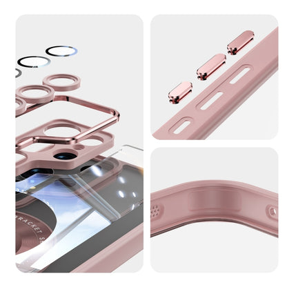 For Samsung Galaxy S25 Ultra 5G 360 Holder MagSafe Acrylic Hybrid TPU Phone Case(Pink) by buy2fix