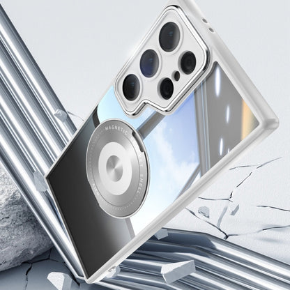 For Samsung Galaxy S25 Ultra 5G 360 Holder MagSafe Acrylic Hybrid TPU Phone Case(Grey) by buy2fix