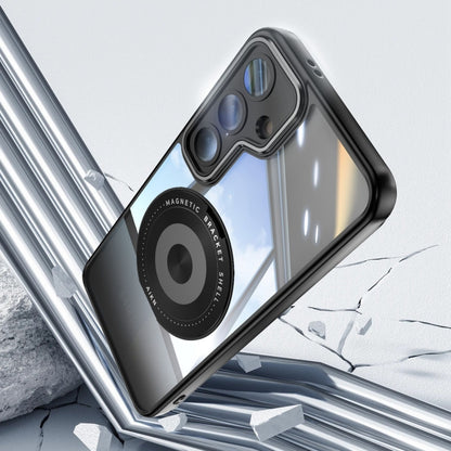 For Samsung Galaxy S25 5G 360 Holder MagSafe Acrylic Hybrid TPU Phone Case(Black) by buy2fix