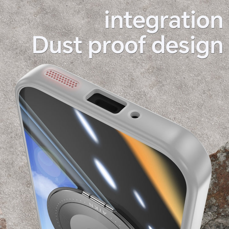 For Google Pixel 9 Pro 360 Holder Magsafe Acrylic Hybrid TPU Phone Case(Grey) by buy2fix